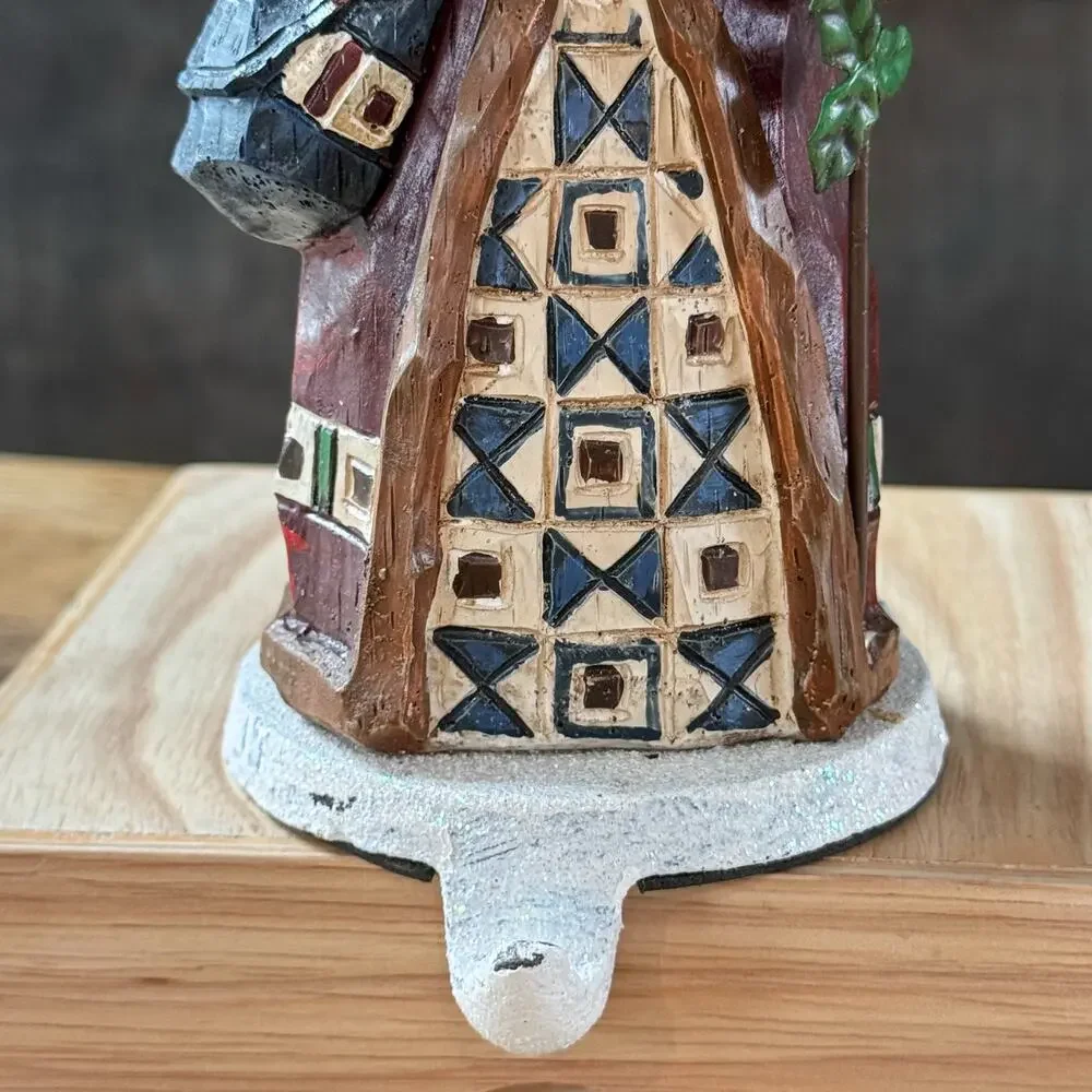 Jim Shore Heartwood Creek Old World Santa Stocking Holder 7